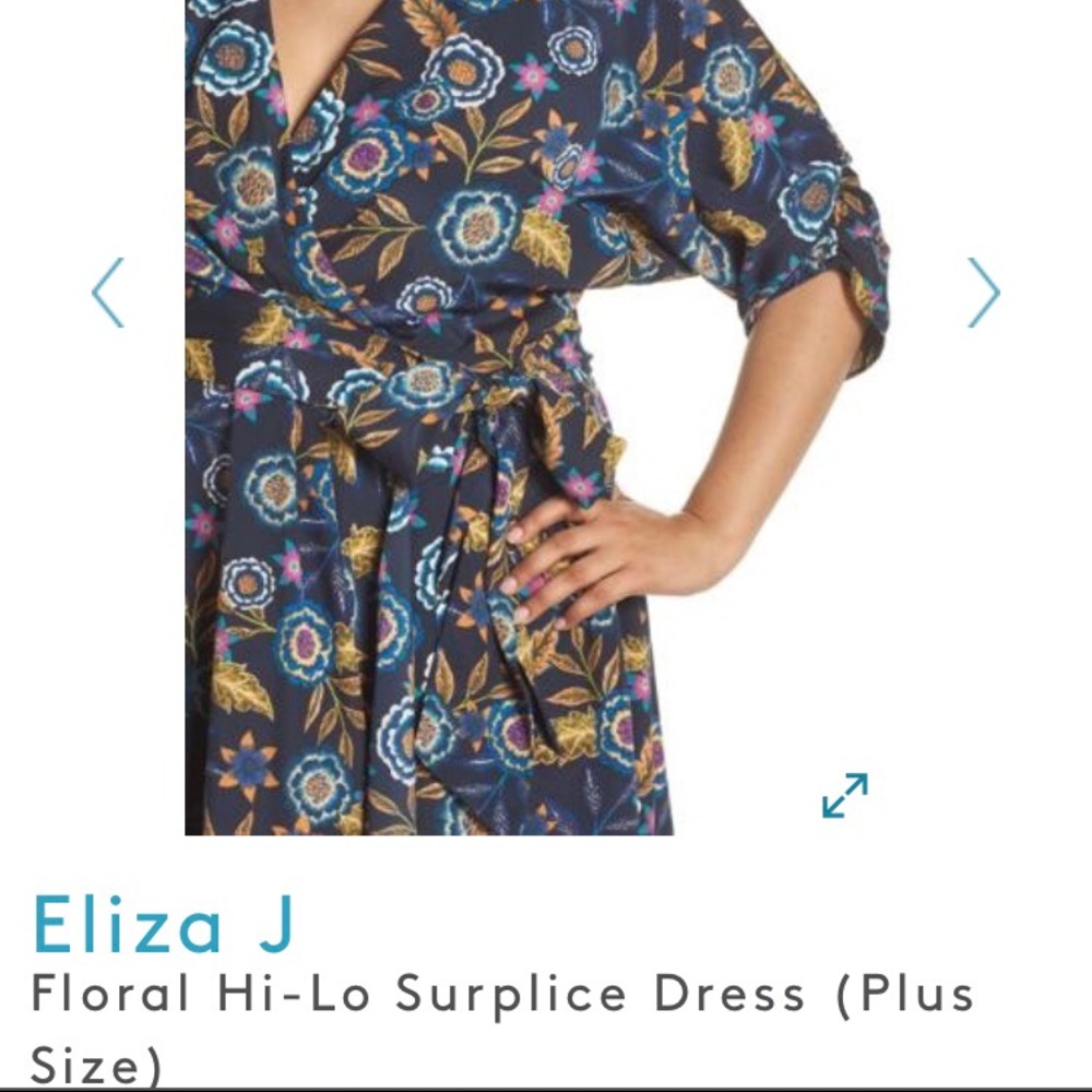 Eliza J Floral Hi-Lo  Dress-plus size